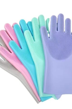 Pet Bathing Silicone Scrubber Glove – Waterproof Massage & Deshedding Mitt for Dogs & Cats