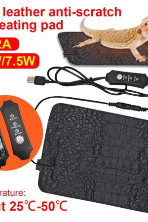USB Pet Heating Pad with 3-Gear Temperature Control – Electric Warm Mat for Pets & Reptiles