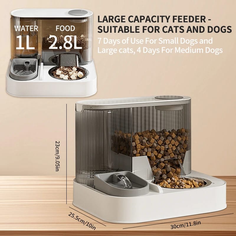 Automatic Cat Feeder & Water Dispenser – Fully Automatic Pet Food Feeder with Bowl - Image 4