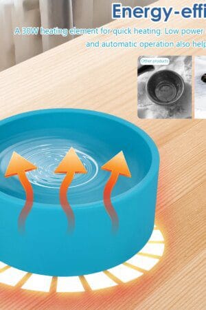 Outdoor Heated Pet Water Bowl 3.2L – Thermal Winter Water Dish for Dogs & Cats
