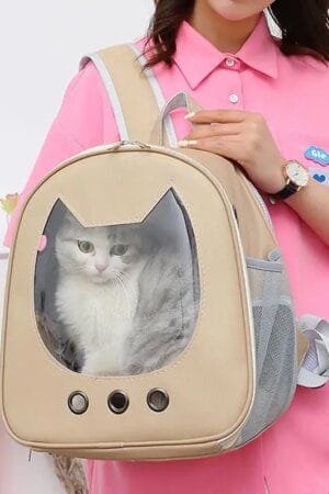 Foldable Cat Carrier Backpack – Lightweight Breathable Pet Travel Bag