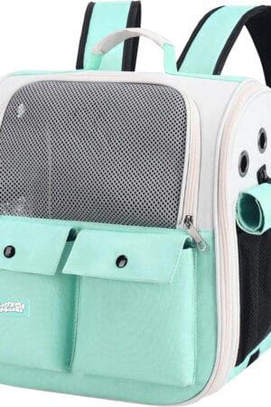 Teal Airline-Approved Backpack Pet Carrier – Travel Bag for Cats & Small Dogs (Up to 22 lbs)