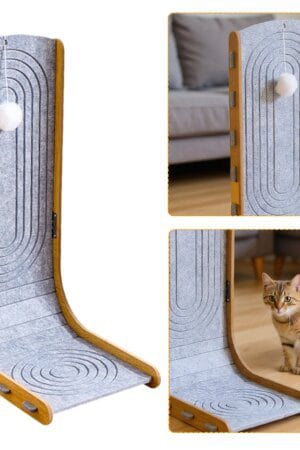 L-Shaped Cat Scratching Board – Wall-Mountable Furniture Protector for Indoor Cats