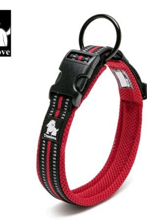 Truelove Nylon Adjustable Pet Collar – Padded Soft Reflective Heavy-Duty Training Collar for Dogs & Cats (TLC5011)