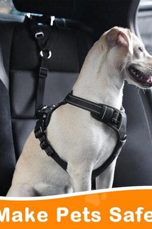 Adjustable Dog Car Seat Belt – Safety Pet Harness Lead to Secure Dogs in Vehicles