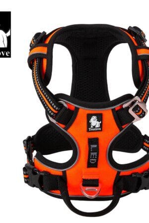 Truelove Reflective Nylon No-Pull Dog Harness – Adjustable Safety Vest for Walking & Running (Medium & Large Dogs)
