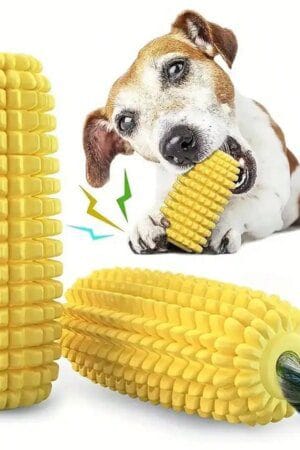 Indestructible Squeaky Corn Stick Dog Toy – Tough Durable Chew Toy for Aggressive Chewers (All Breeds)