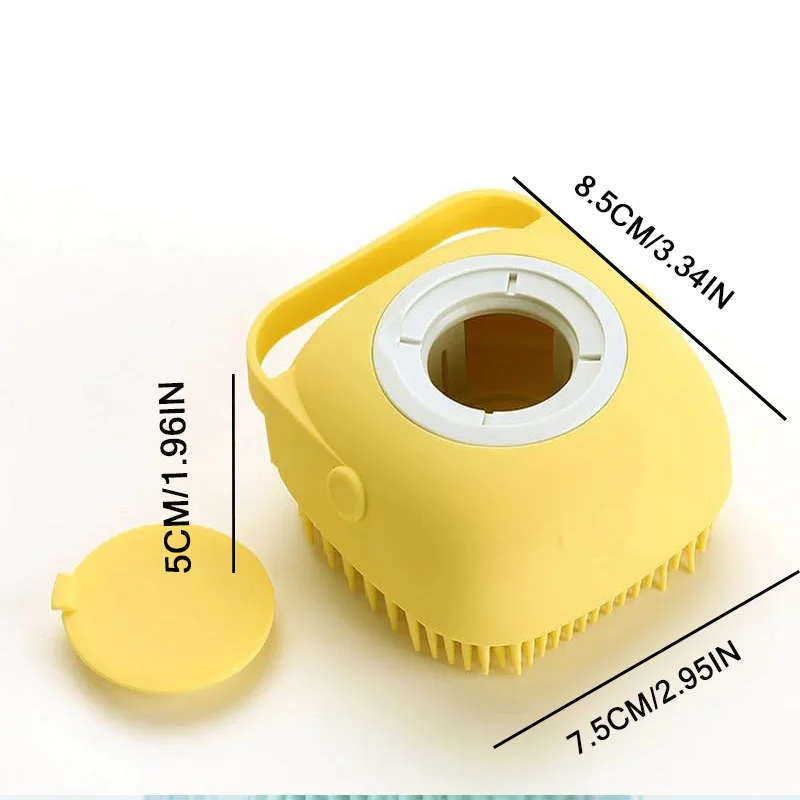 Silicone Pet Grooming Massage Brush – Cute Smile Design Relaxing Brush for Dogs & Cats (1PC) - Image 6