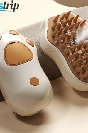3-in-1 Steamy Pet Grooming Brush – Electric Spray Steam Hair Brush Comb for Dogs & Cats