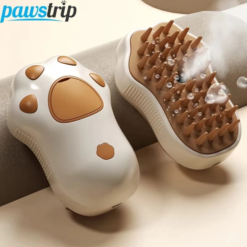 3-in-1 Steamy Pet Grooming Brush – Electric Spray Steam Hair Brush Comb for Dogs & Cats