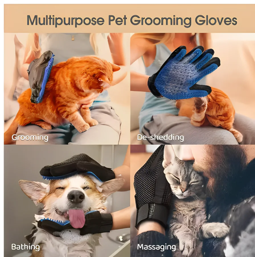 Pet Hair Remover Grooming Glove – Deshedding Massage Brush for Dogs & Cats - Image 6