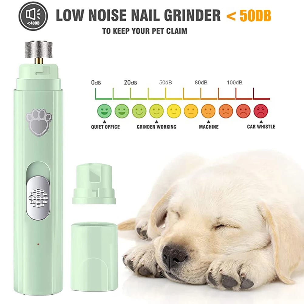USB Rechargeable Electric Dog Nail Grinder with LED Light – 2-Speed Pet Nail Trimmer & Polisher - Image 2