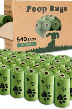 Dog Poop Bags Rolls Leak-Proof with Dispenser – 450 Count