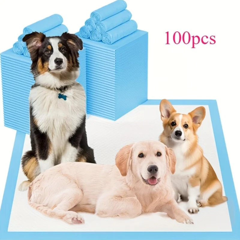 100Pcs Super Absorbent Pet Urine Pads for Large Breed Potty Training