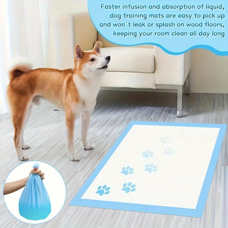 100Pcs Super Absorbent Pet Urine Pads for Large Breed Potty Training - Image 3
