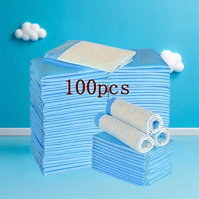 100Pcs Super Absorbent Pet Urine Pads for Large Breed Potty Training - Image 6