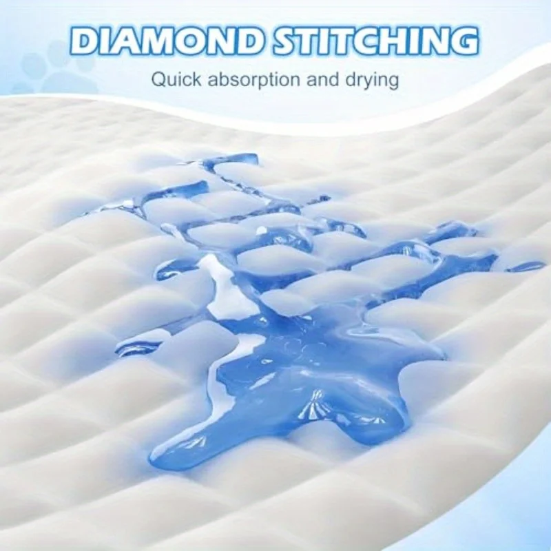 100Pcs Super Absorbent Pet Urine Pads for Large Breed Potty Training - Image 4