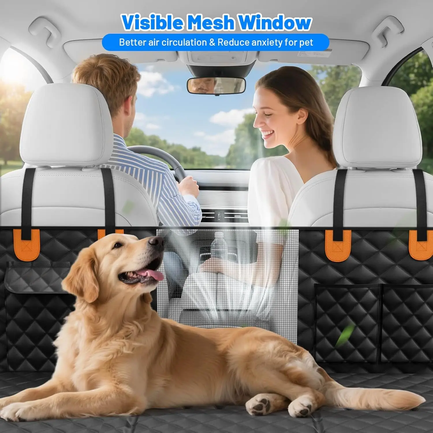 Hard Bottom Dog Car Seat Cover – Waterproof Back Seat Protector - Image 4
