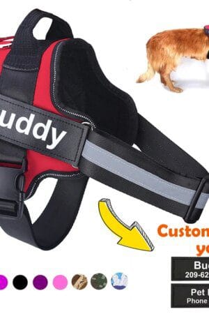 Personalized No-Pull Dog Harness – Reflective & Breathable