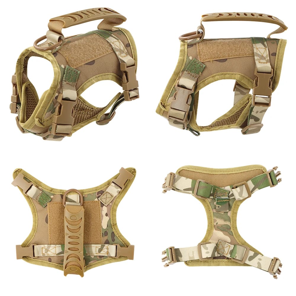 Tactical Cat & Small Dog Harness Adjustable Military Vest with Control Handle - Image 2