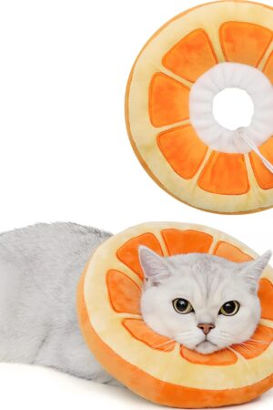 Adjustable Soft Cat Donut Recovery Cone Collar to Prevent Licking