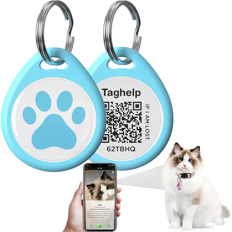 QR Code Pet ID Tag for Dogs & Cats – Personalized Anti-Lost Collar Tag