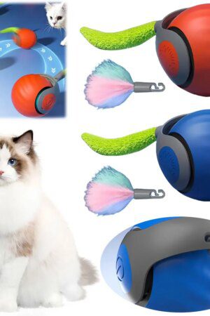 Automatic Moving Smart Cat Toy Ball – USB Rechargeable Interactive Speedy Tail Toy