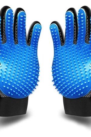 2-Sided Pet Grooming Kit – De-Shedding & De-Matting Brush with Bath Cleaning Glove