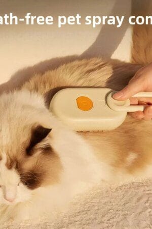 Electric Spray Massage Grooming Comb for Cats & Dogs – Anti-Shedding Soothing Deshedding Brush