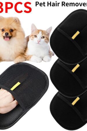 Pet Grooming Deshedding Glove – Hair Remover for Dogs, Cats & Rabbits (All Coat Types)